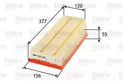 585066 VALEO Воздушный фильтр 585066 VALEO Воздушный фильтр
