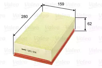 585091 VALEO Воздушный фильтр 585091 VALEO Воздушный фильтр