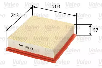 585101 VALEO Воздушный фильтр 585101 VALEO Воздушный фильтр