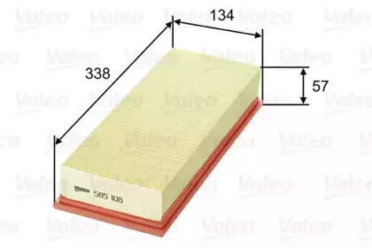 585108 VALEO Воздушный фильтр 585108 VALEO Воздушный фильтр