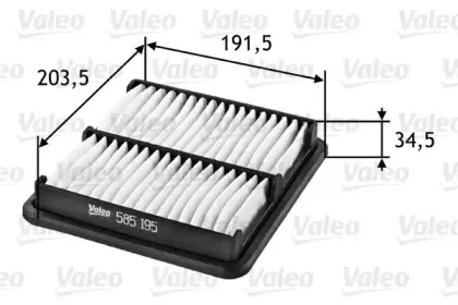 585195 VALEO Воздушный фильтр 585195 VALEO Воздушный фильтр