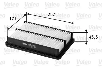 585201 VALEO Воздушный фильтр 585201 VALEO Воздушный фильтр