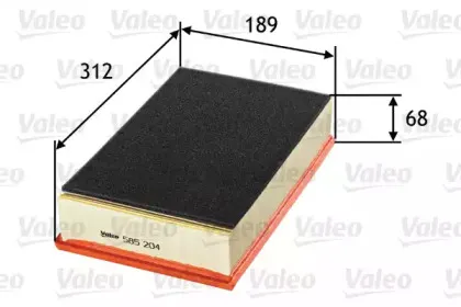 585204 VALEO Воздушный фильтр 585204 VALEO Воздушный фильтр
