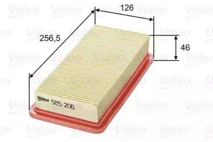 585206 VALEO Воздушный фильтр 585206 VALEO Воздушный фильтр