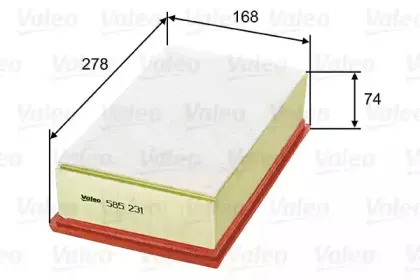 585231 VALEO Воздушный фильтр 585231 VALEO Воздушный фильтр