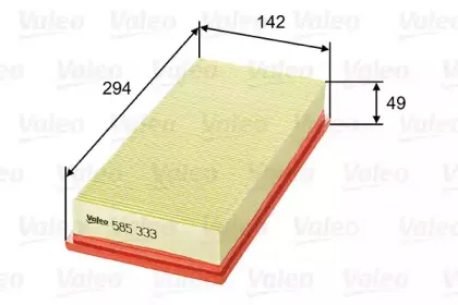 585333 VALEO Воздушный фильтр 585333 VALEO Воздушный фильтр