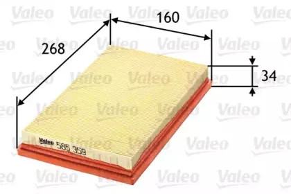 585359 VALEO Воздушный фильтр 585359 VALEO Воздушный фильтр