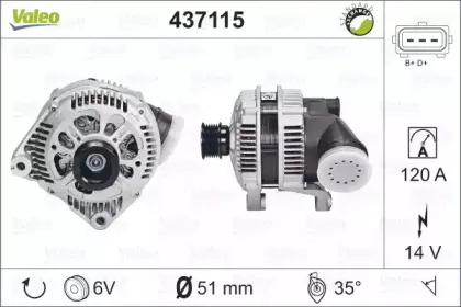 437115 VALEO Генератор 437115 VALEO Генератор