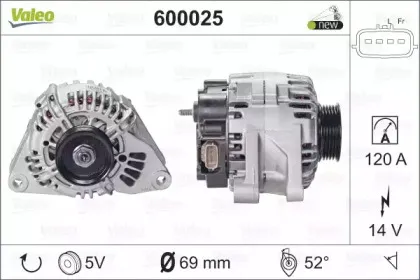 600025 VALEO Генератор 600025 VALEO Генератор