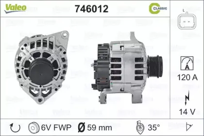 746012 VALEO Генератор 746012 VALEO Генератор