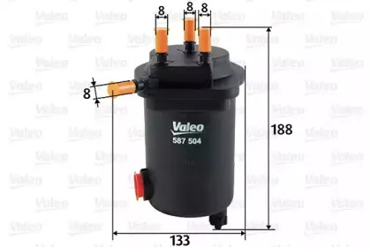 587504 VALEO Топливный фильтр 587504 VALEO Топливный фильтр