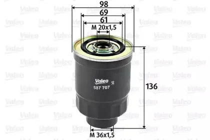 587707 VALEO Топливный фильтр 587707 VALEO Топливный фильтр