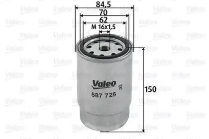 587725 VALEO Топливный фильтр 587725 VALEO Топливный фильтр