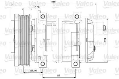716657 VALEO Компрессор, кондиционер 716657 VALEO Компрессор, кондиционер