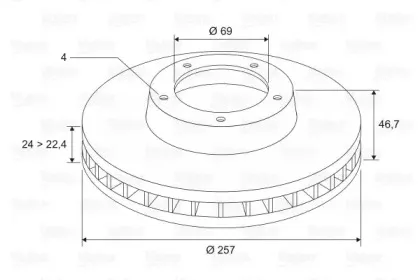 297825 VALEO Тормозной диск 297825 VALEO Тормозной диск