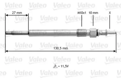 345121 VALEO Свеча накаливания 345121 VALEO Свеча накаливания