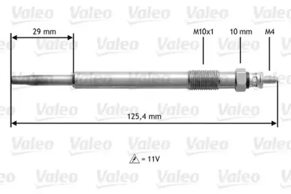 345168 VALEO Свеча накаливания 345168 VALEO Свеча накаливания