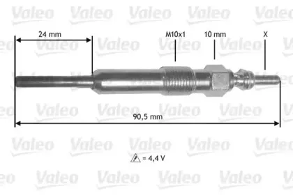 345172 VALEO Свеча накаливания 345172 VALEO Свеча накаливания