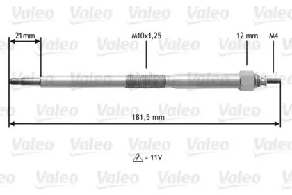 345220 VALEO Свеча накаливания 345220 VALEO Свеча накаливания