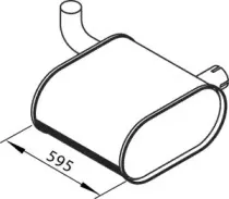 64361 DINEX Средний глушитель выхлопных газов 64361 DINEX Средний глушитель выхлопных газов