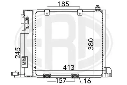 667011 ERA Конденсатор, кондиционер 667011 ERA Конденсатор, кондиционер
