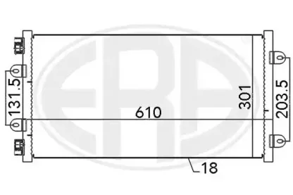 667014 ERA Конденсатор, кондиционер 667014 ERA Конденсатор, кондиционер