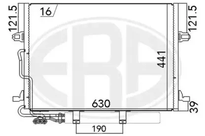 667033 ERA Конденсатор, кондиционер 667033 ERA Конденсатор, кондиционер