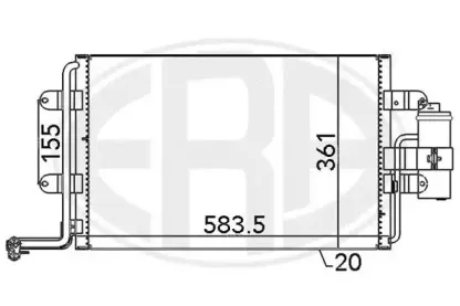667062 ERA Конденсатор, кондиционер 667062 ERA Конденсатор, кондиционер