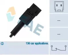 24495 FAE Выключатель фонаря сигнала торможения 24495 FAE Выключатель фонаря сигнала торможения