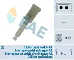 24560 FAE Выключатель фонаря сигнала торможения 24560 FAE Выключатель фонаря сигнала торможения