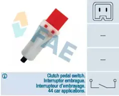 24884 FAE Выключатель, привод сцепления (Tempomat) 24884 FAE Выключатель, привод сцепления (Tempomat)