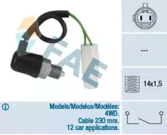 40850 FAE Выключатель, фара заднего хода 40850 FAE Выключатель, фара заднего хода