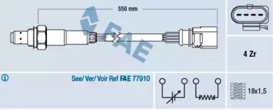 77439 FAE Лямбда-зонд 77439 FAE Лямбда-зонд