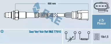 77458 FAE Лямбда-зонд 77458 FAE Лямбда-зонд