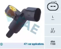 78020 FAE Датчик, частота вращения колеса 78020 FAE Датчик, частота вращения колеса