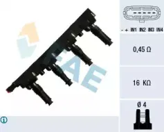 80257 FAE Катушка зажигания 80257 FAE Катушка зажигания