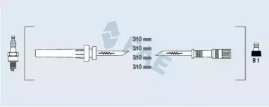83984 FAE Комплект проводов зажигания 83984 FAE Комплект проводов зажигания