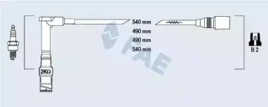 85490 FAE Комплект проводов зажигания 85490 FAE Комплект проводов зажигания