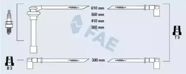 85840 FAE Комплект проводов зажигания 85840 FAE Комплект проводов зажигания