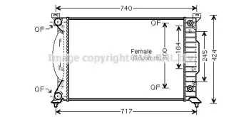 AI2241 AVA QUALITY COOLING Радиатор, охлаждение двигателя AI2241 AVA QUALITY COOLING Радиатор, охлаждение двигателя