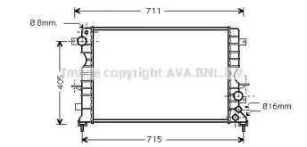 AU2165 AVA QUALITY COOLING Радиатор, охлаждение двигателя AU2165 AVA QUALITY COOLING Радиатор, охлаждение двигателя