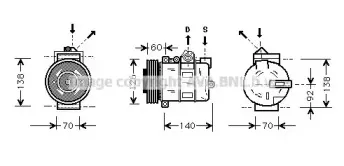 AUK050 AVA QUALITY COOLING Компрессор, кондиционер AUK050 AVA QUALITY COOLING Компрессор, кондиционер