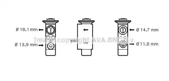 BW1085 AVA QUALITY COOLING Расширительный клапан, кондиционер BW1085 AVA QUALITY COOLING Расширительный клапан, кондиционер