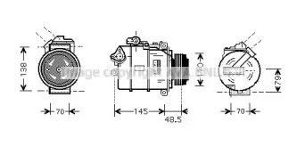 BWAK332 AVA QUALITY COOLING Компрессор, кондиционер BWAK332 AVA QUALITY COOLING Компрессор, кондиционер