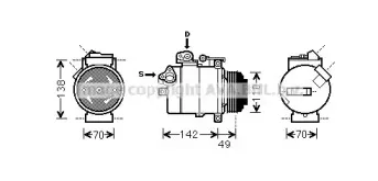 BWAK389 AVA QUALITY COOLING Компрессор, кондиционер BWAK389 AVA QUALITY COOLING Компрессор, кондиционер