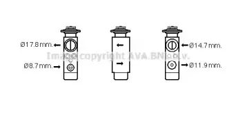 CN1219 AVA QUALITY COOLING Расширительный клапан, кондиционер CN1219 AVA QUALITY COOLING Расширительный клапан, кондиционер