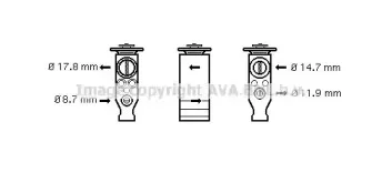 CN1245 AVA QUALITY COOLING Расширительный клапан, кондиционер CN1245 AVA QUALITY COOLING Расширительный клапан, кондиционер