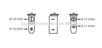 DN1358 AVA QUALITY COOLING Расширительный клапан, кондиционер DN1358 AVA QUALITY COOLING Расширительный клапан, кондиционер