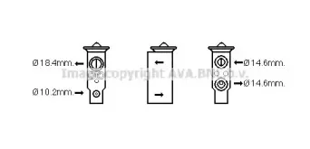 DN1379 AVA QUALITY COOLING Расширительный клапан, кондиционер DN1379 AVA QUALITY COOLING Расширительный клапан, кондиционер