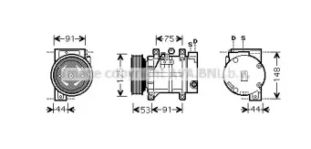 DNAK259 AVA QUALITY COOLING Компрессор, кондиционер DNAK259 AVA QUALITY COOLING Компрессор, кондиционер